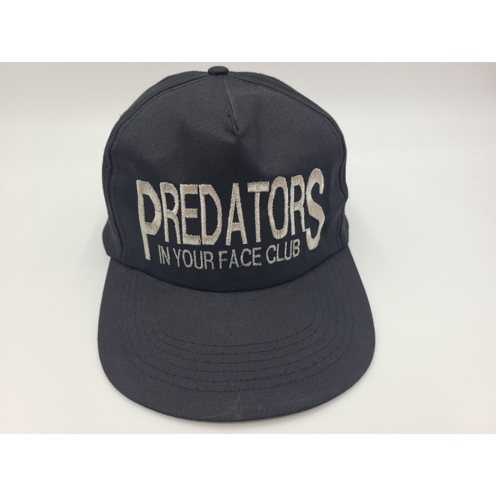 Vintage Orlando Predators In Your Face Club Snapback Hat Cap AFL Football Black